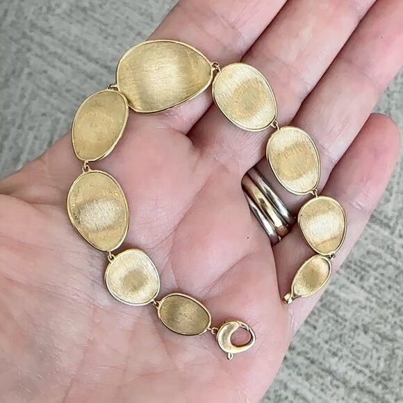Marco Bicego Lunaria Bracelet 7 Inches, 18K Yellow Gold, Authentic - Picture 5 of 8